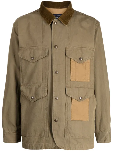 Comme des Garçons Homme contrast-collar panelled windbreaker