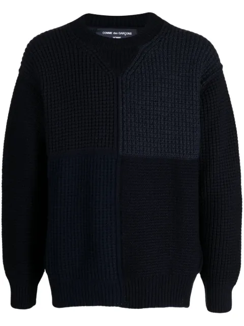 Comme des Garçons Homme chunky-knit patchwork jumper 