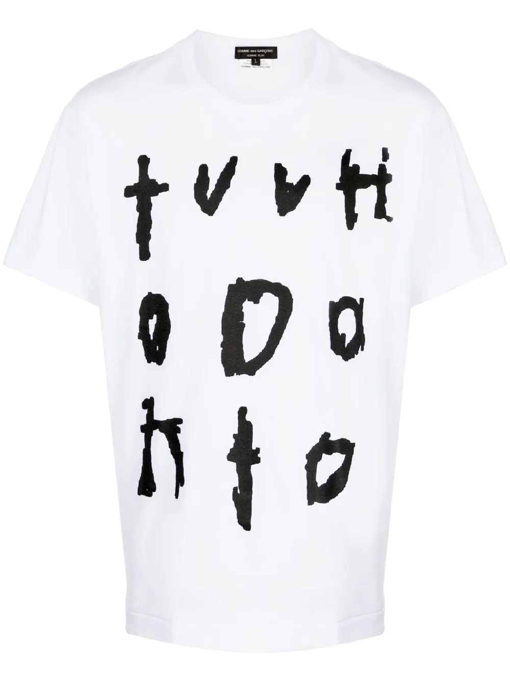 text-print cotton T-shirt