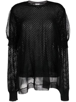 Noir Kei Ninomiya long-sleeve Sheer T-shirt - Farfetch