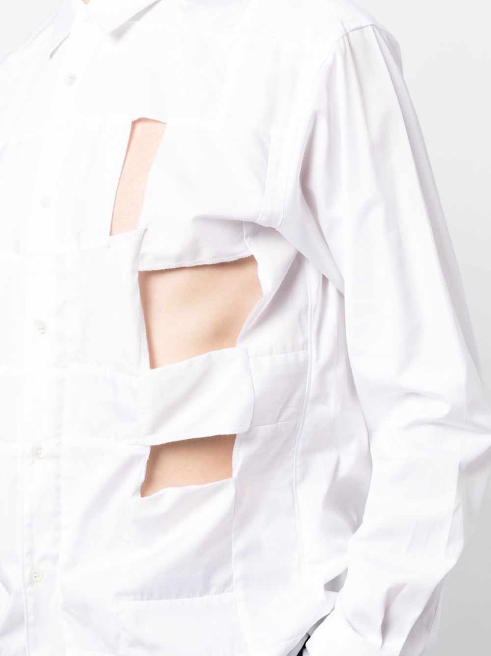 Comme Des Garcons Shirt panelled cut-out cotton shirt Men