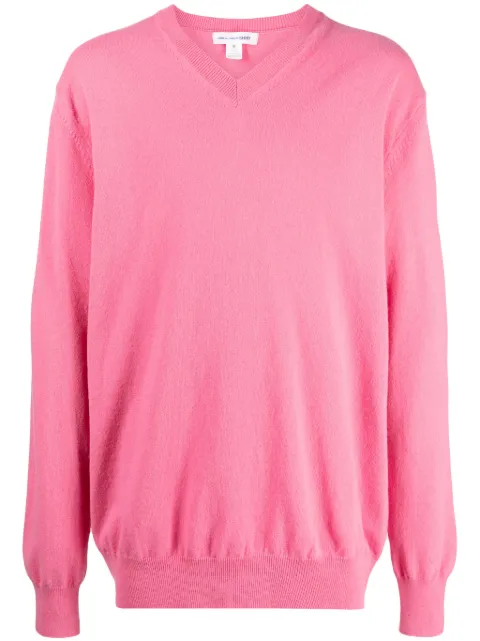 Comme Des Garçons Shirt long-sleeve ribbed wool jumper