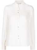 JANE Regent high neck blouse - White