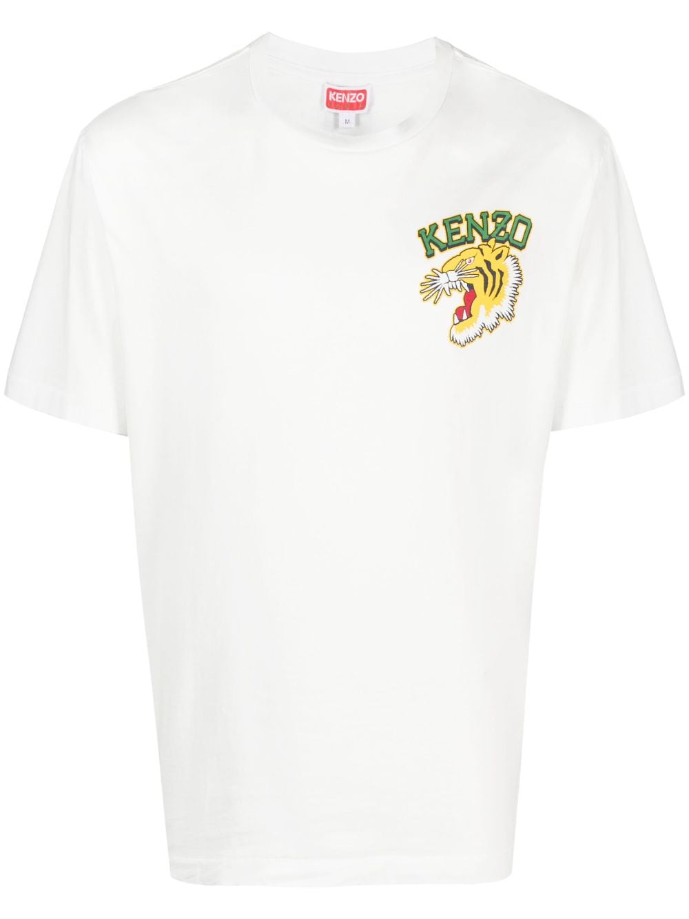 Shop Kenzo Varsity Jungle Patch T-shirt In White