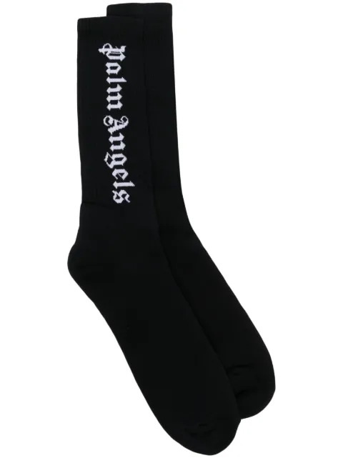 Palm Angels calcetines tejidos con logo en intarsia