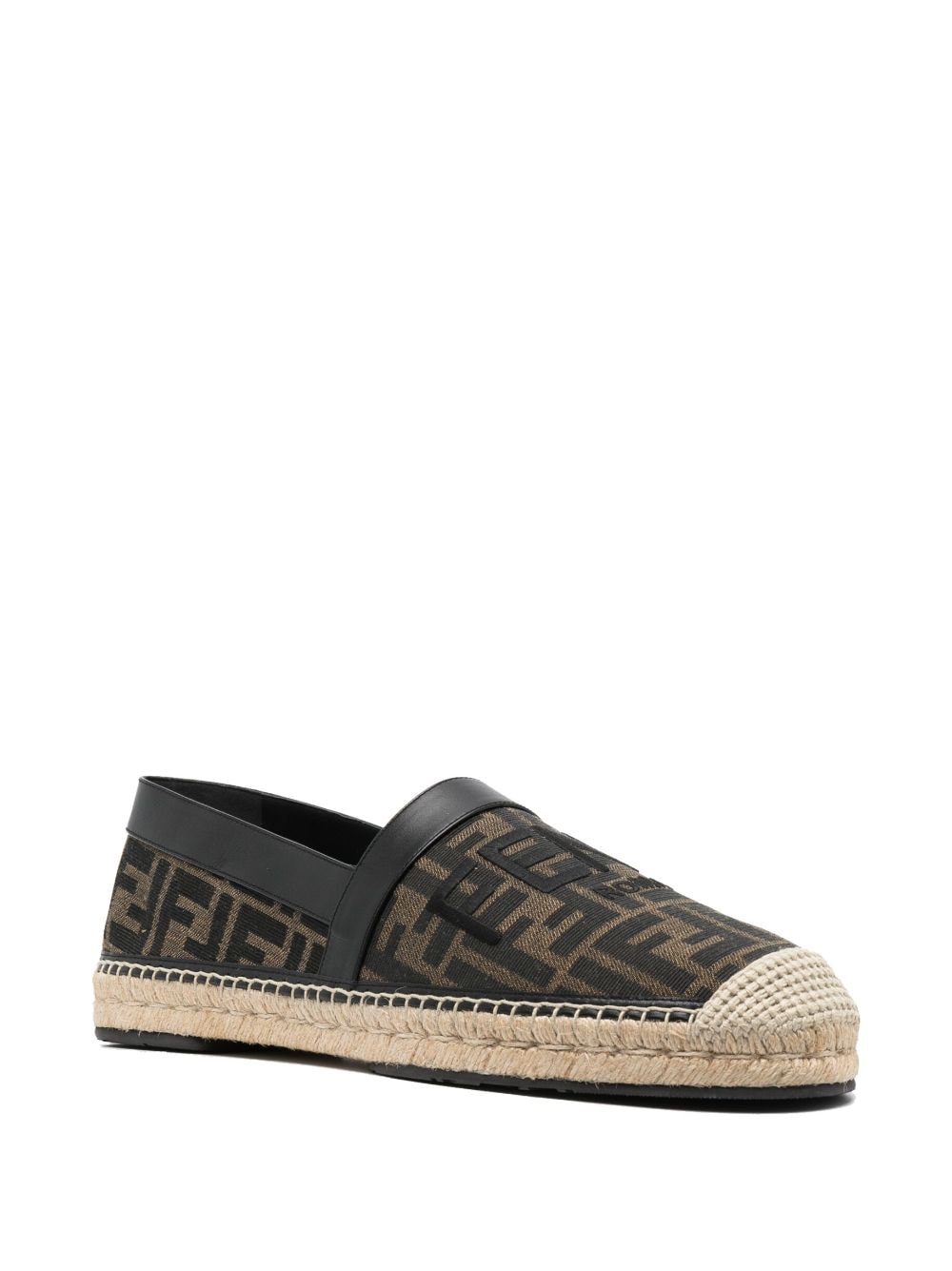 FENDI Espadrilles met FF monogram - Bruin