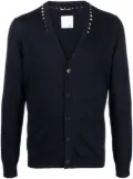Valentino Garavani Rockstud-embellished wool cardigan - Blue