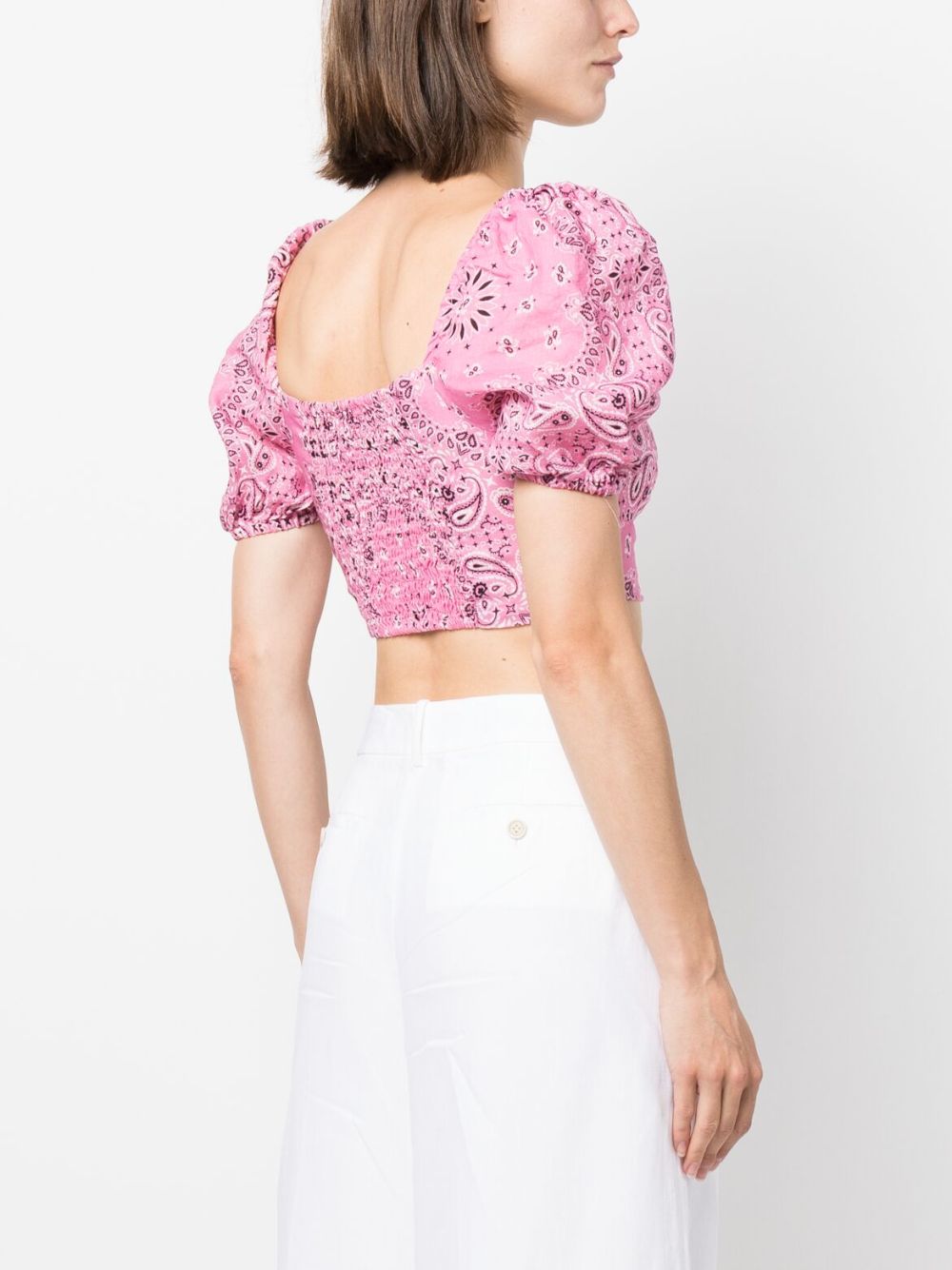 MC2 Saint Barth Delia graphic-print cropped top Women