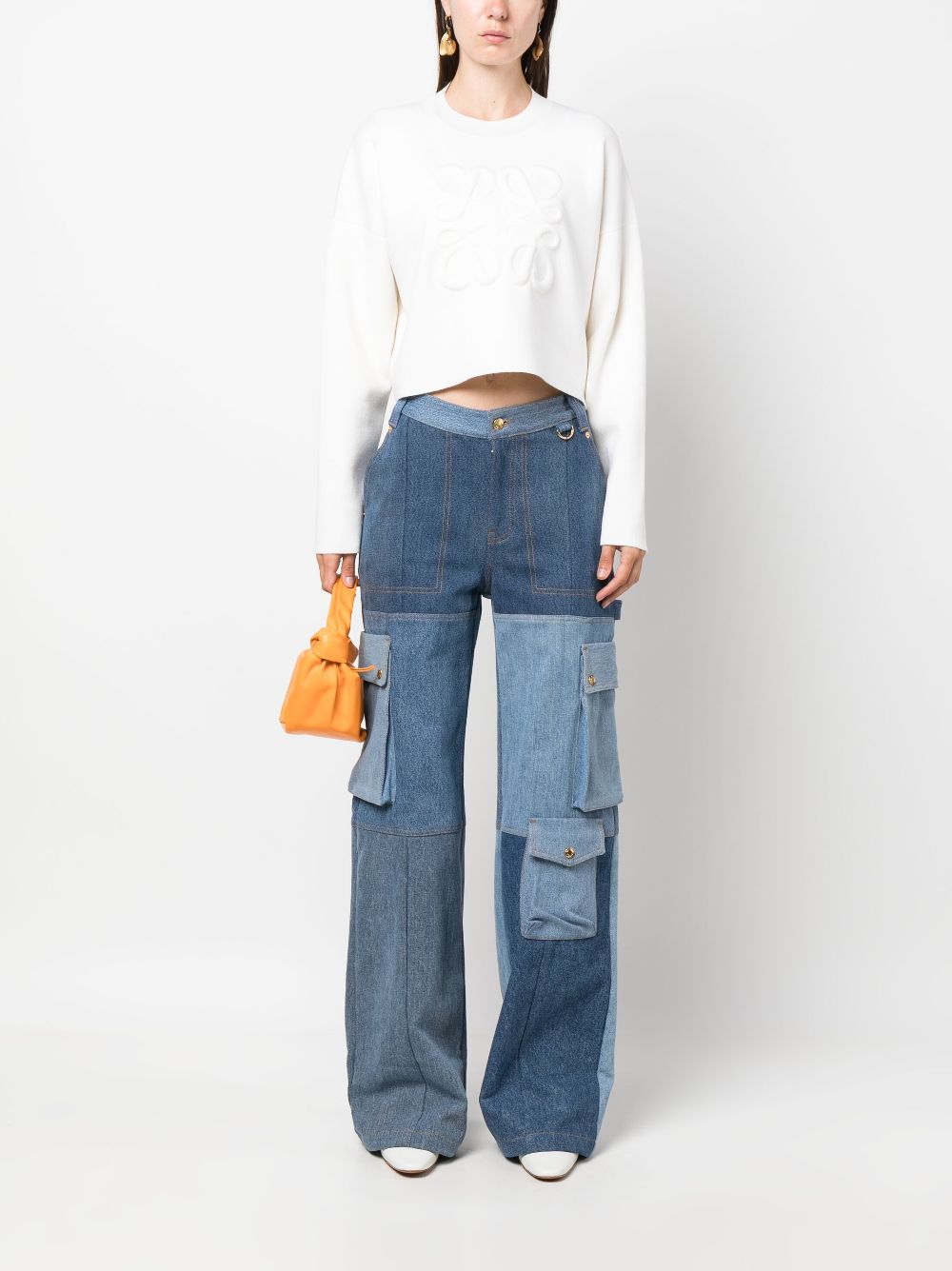 LOEWE Cropped trui - Wit