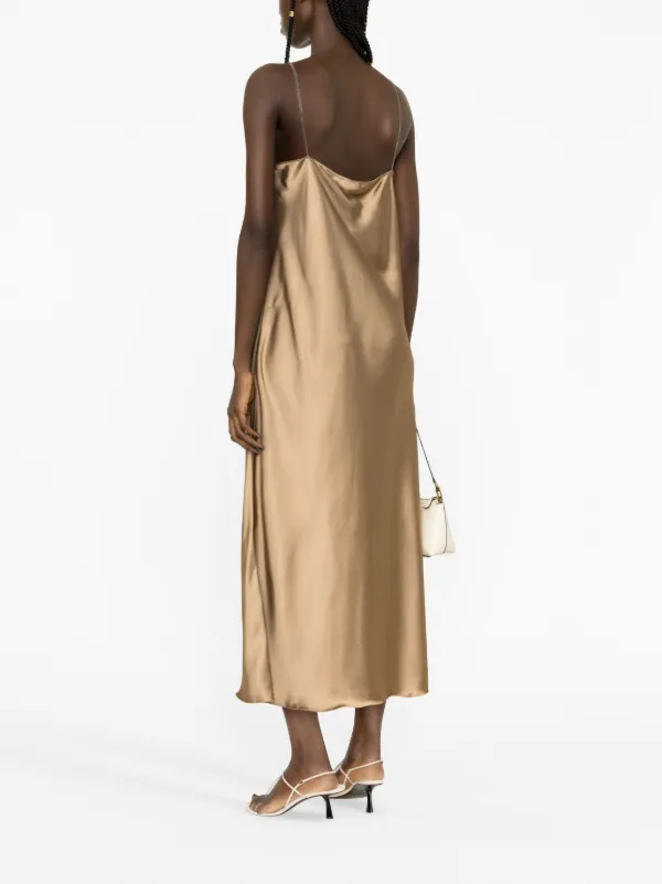 fabiana filippi satin slip dress Fabiana Filippi Satin Slip Dress | Black