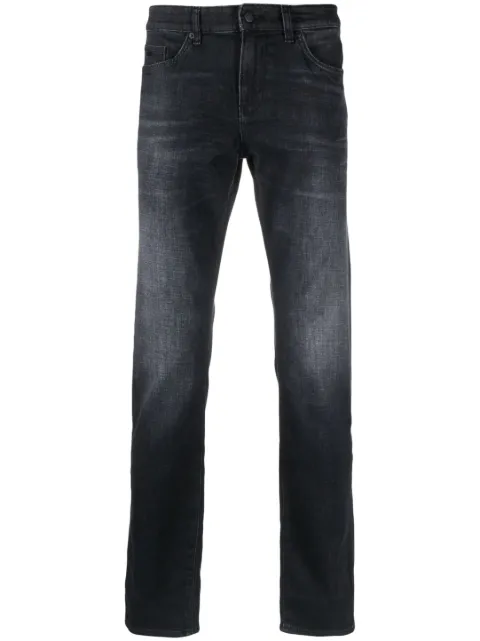 BOSS mid-rise straight-leg jeans