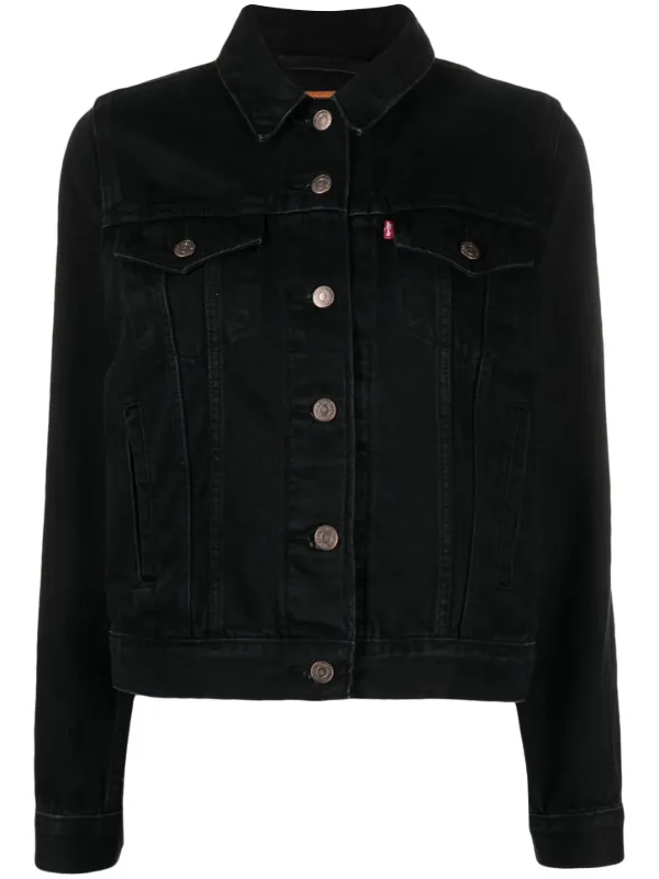 Levi's trucker jacket black online