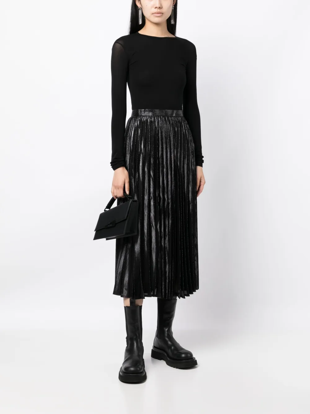 Junya Watanabe Top met ronde hals - Zwart