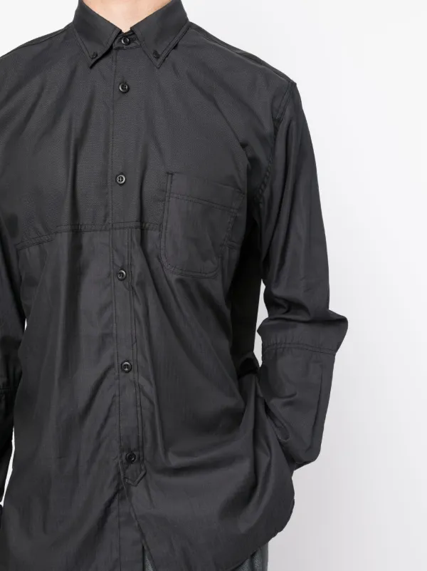 Junya Watanabe MAN long-sleeve Cotton Shirt | Black | FARFETCH
