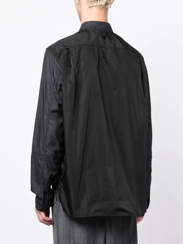 Junya Watanabe MAN long-sleeve Cotton Shirt | Black | FARFETCH