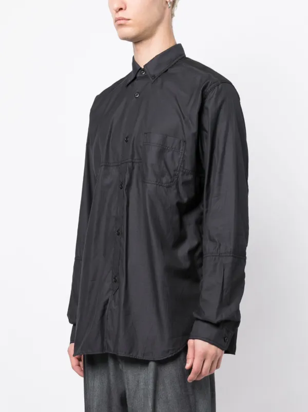 Junya Watanabe MAN long-sleeve Cotton Shirt | Black | FARFETCH