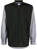 Junya Watanabe MAN plaid-check panelled cotton jacket - Black