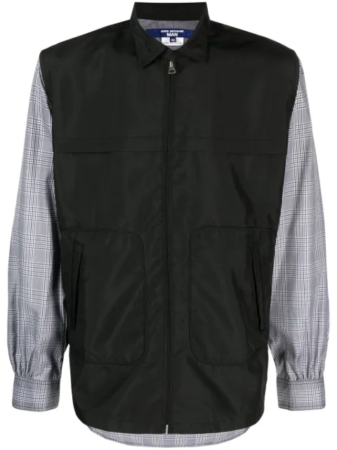 Junya Watanabe MAN plaid-check panelled cotton jacket