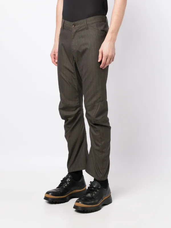 Junya Watanabe MAN stripe-print Wool Trousers | Brown | FARFETCH