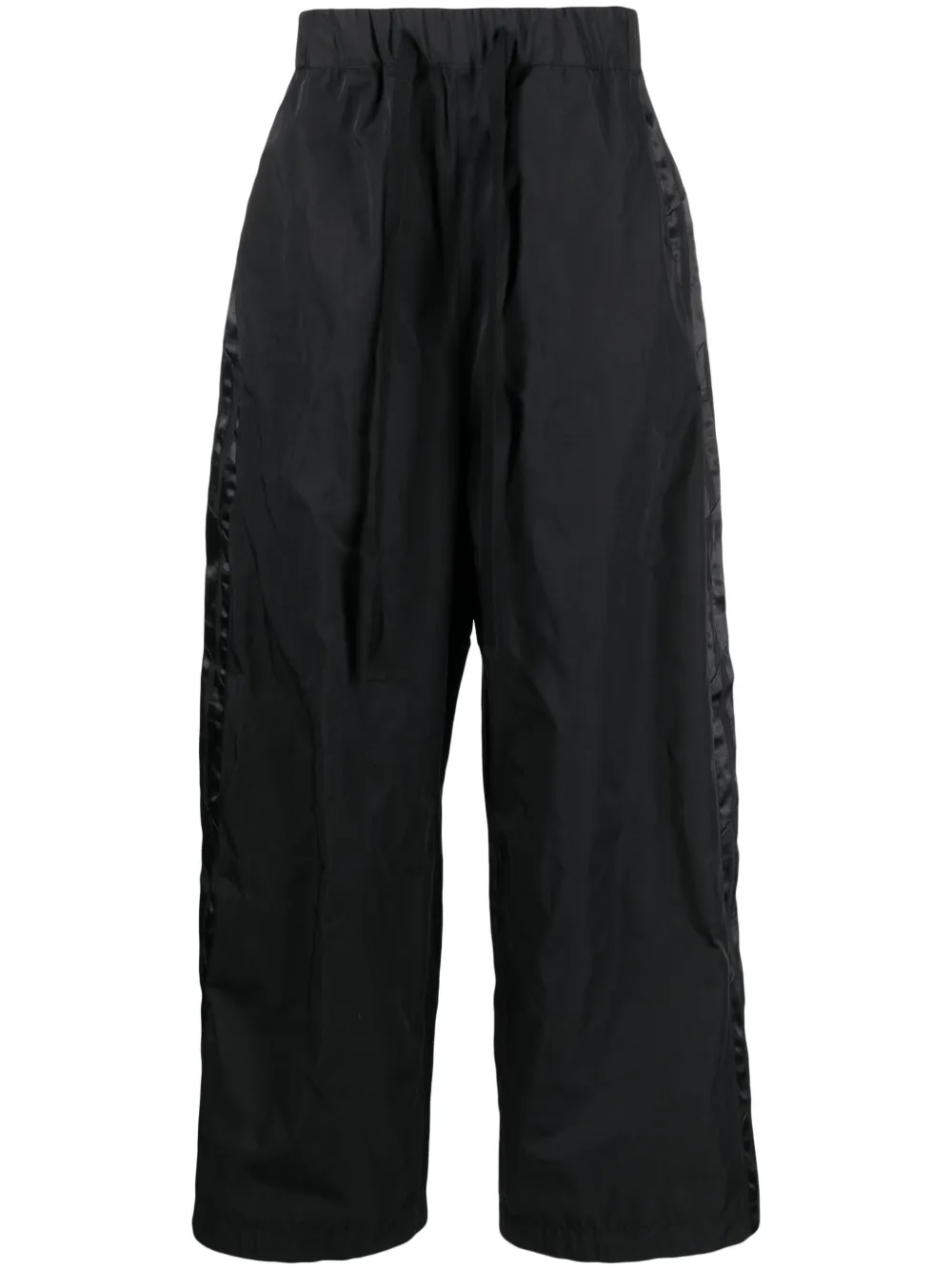 drawstring wide-leg track pants