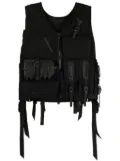 Junya Watanabe MAN V-neck zipped gilet - Black