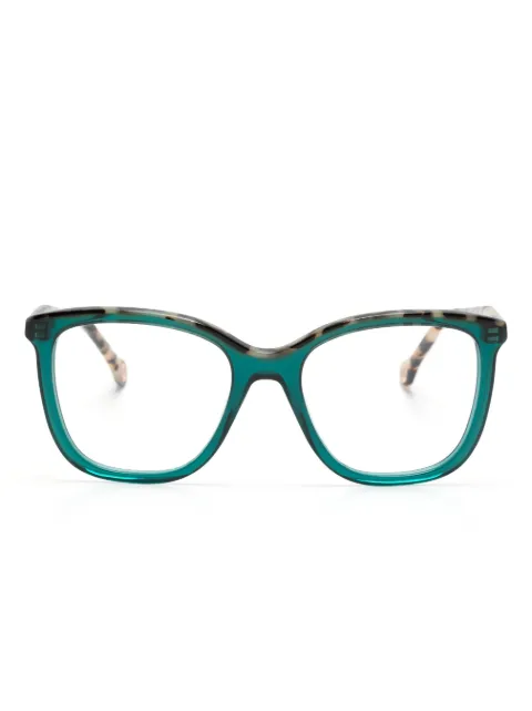 Carolina Herrera contrast-border square-frame glasses