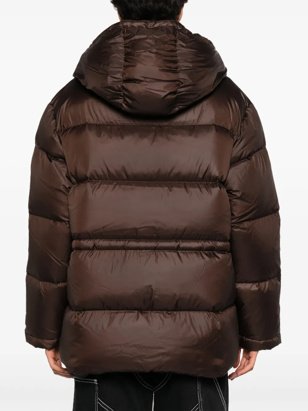 Shop Axel Arigato Quilted Puffer Jacket In Brown