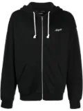Axel Arigato embroidered-logo zip-fastening hoodie - Black