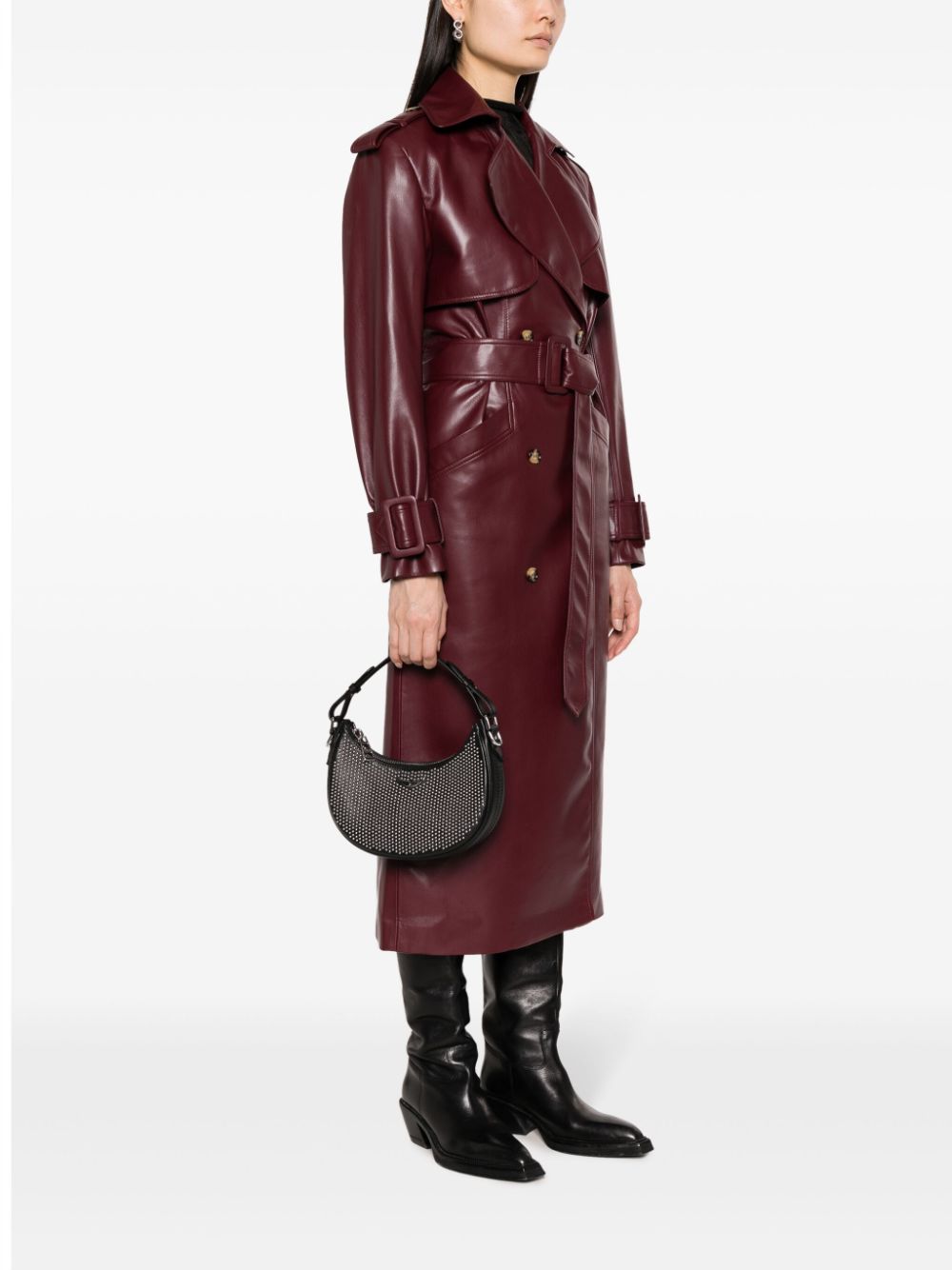 Zadig&Voltaire studded leather crossbody bag - Zwart