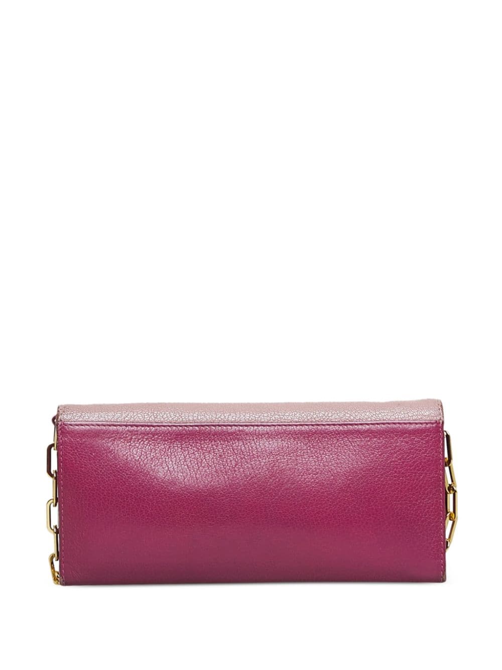 Pre-owned Miu Miu Colour-block Wallet On Chain Shoulder Bag In Pink