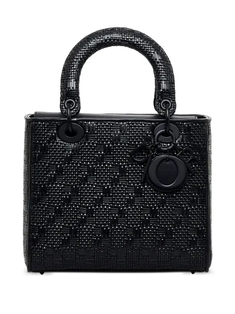 2019 pre-owned Lady Dior braided tote bag