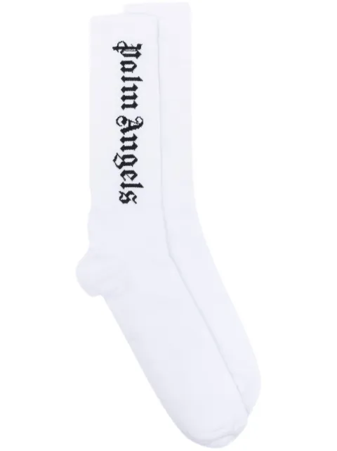 Palm Angels intarsia-knit logo socks