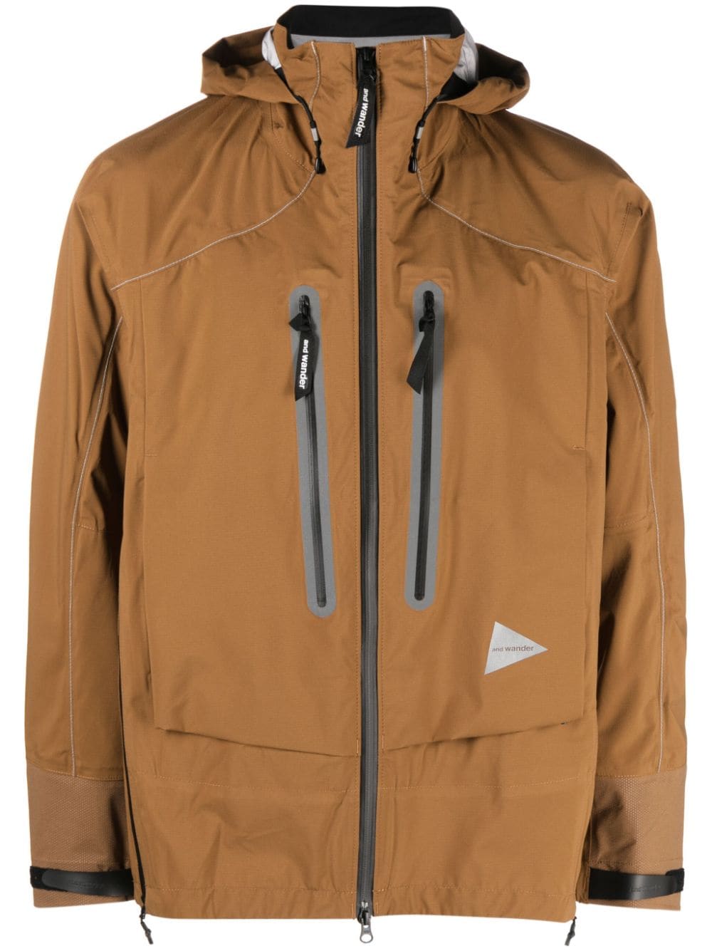 and Wander Pertex Shield rain jacket - Brown