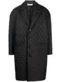 Random Identities diamond-quilted single-breasted coat - Black