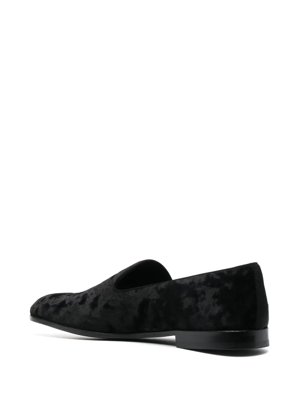 Dolce & Gabbana Round Toe Suede Loafers With Rubber Sole In Black