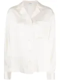 LOEWE notched-collar silk shirt - White