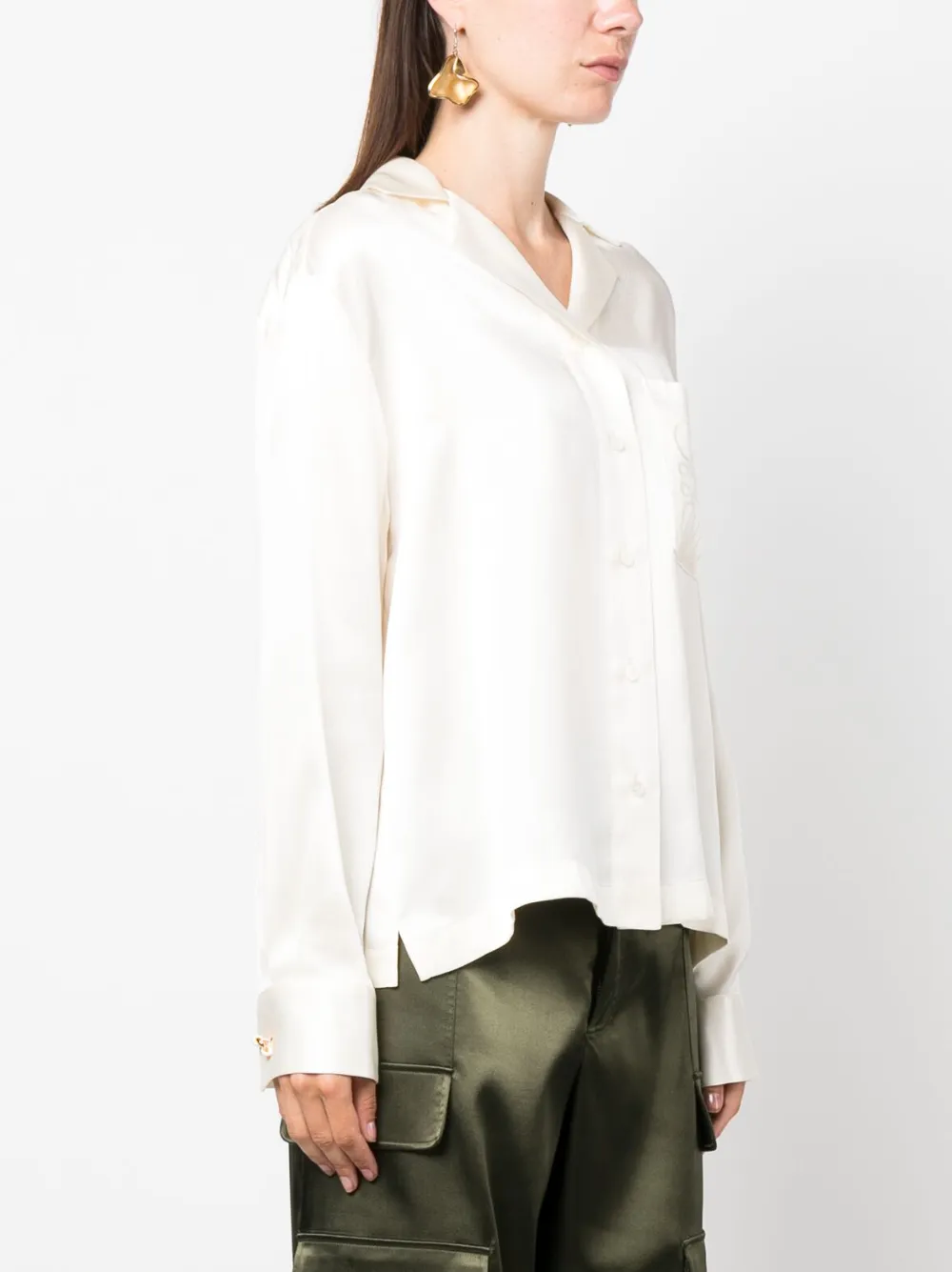 LOEWE Blouse met gekerfde kraag Wit