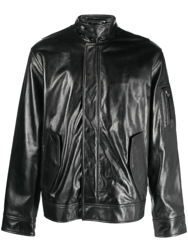 Helmut lang clearance black leather jacket