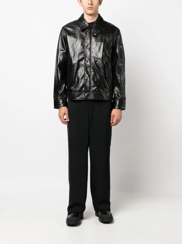 Helmut Lang zip-up Leather Jacket - Farfetch