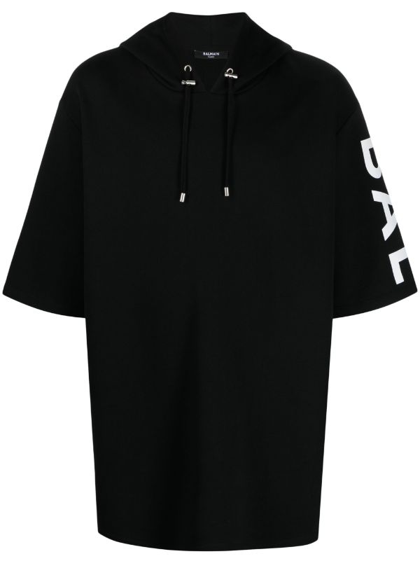 Half sales sleeve hoodie