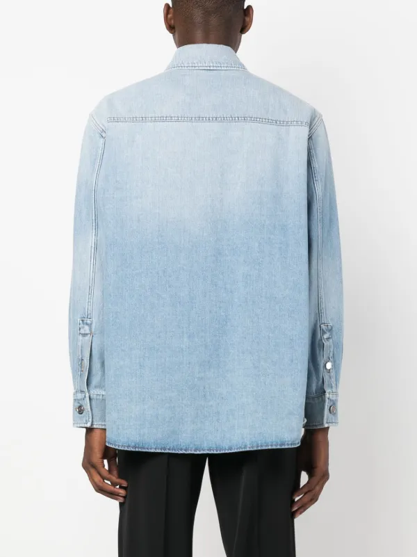 Valentino Garavani VLogo Denim Shirt | Blue | FARFETCH TR