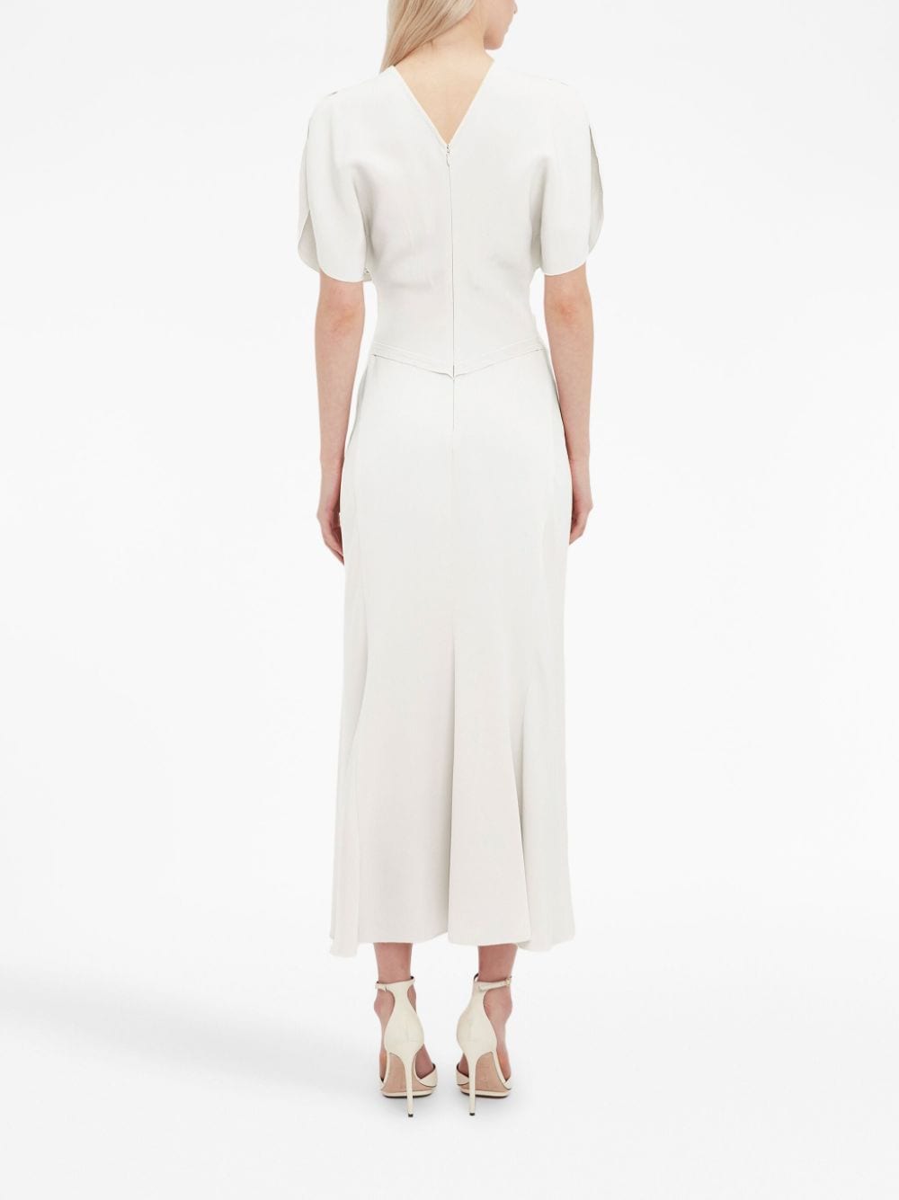 Victoria Beckham gathered-waist Flared Dress - Farfetch