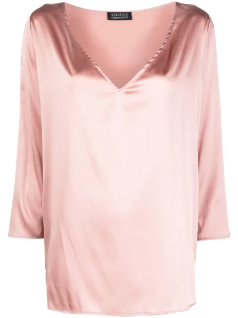 Gianluca Capannolo Nathalie V-neck silk blouse