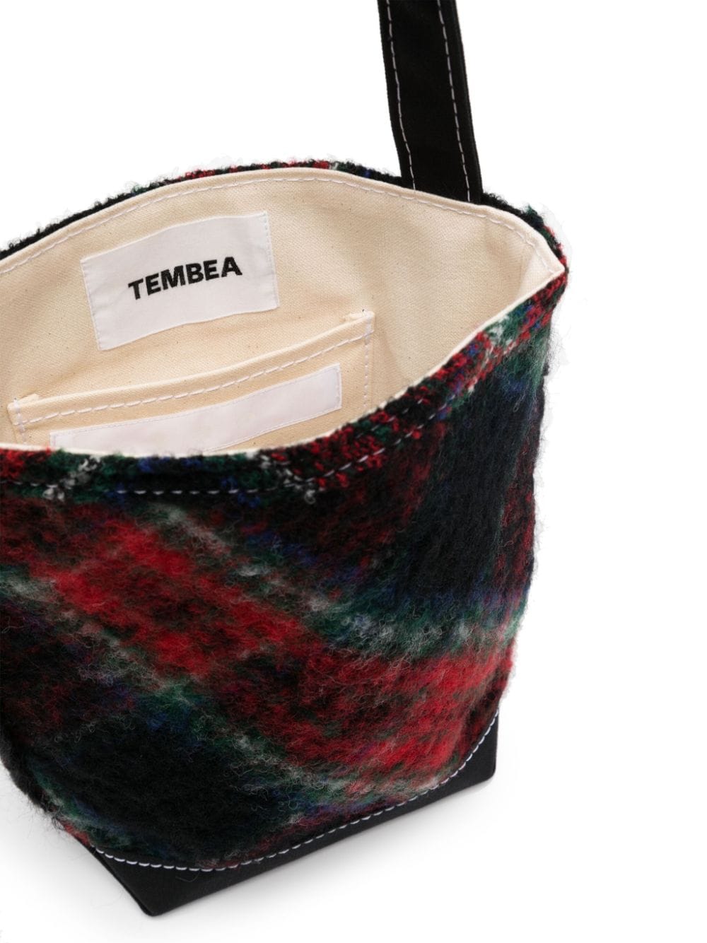 Shop Comme Des Garçons Tao X Tembea Checked Cotton Tote Bag In Multicolour