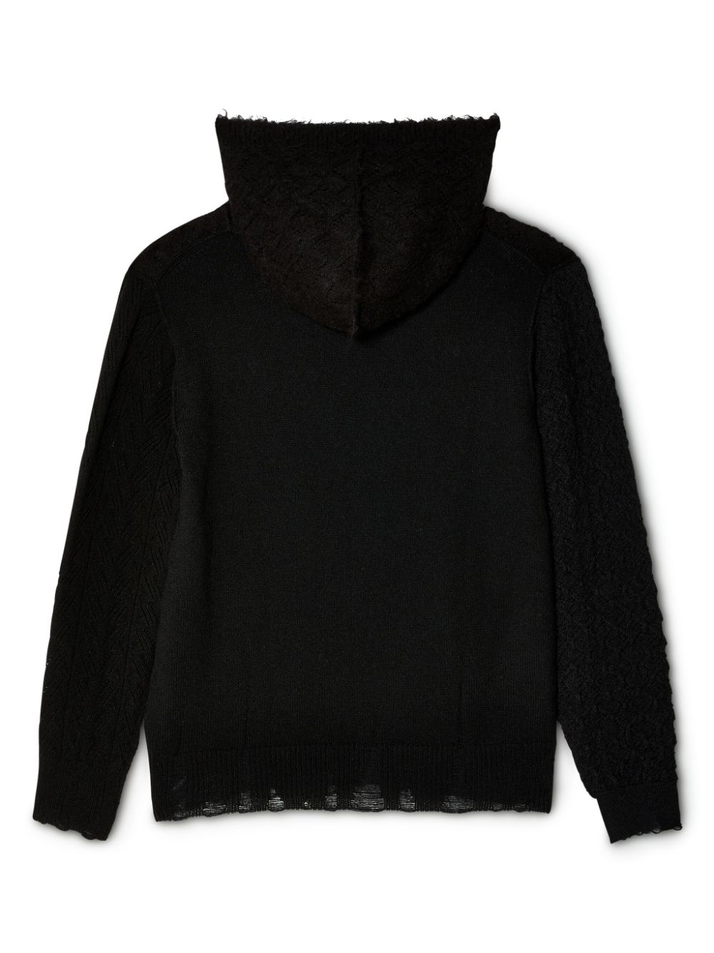 Shop Comme Des Garçons Tao Diamond-pattern Hooded Jumper In Black