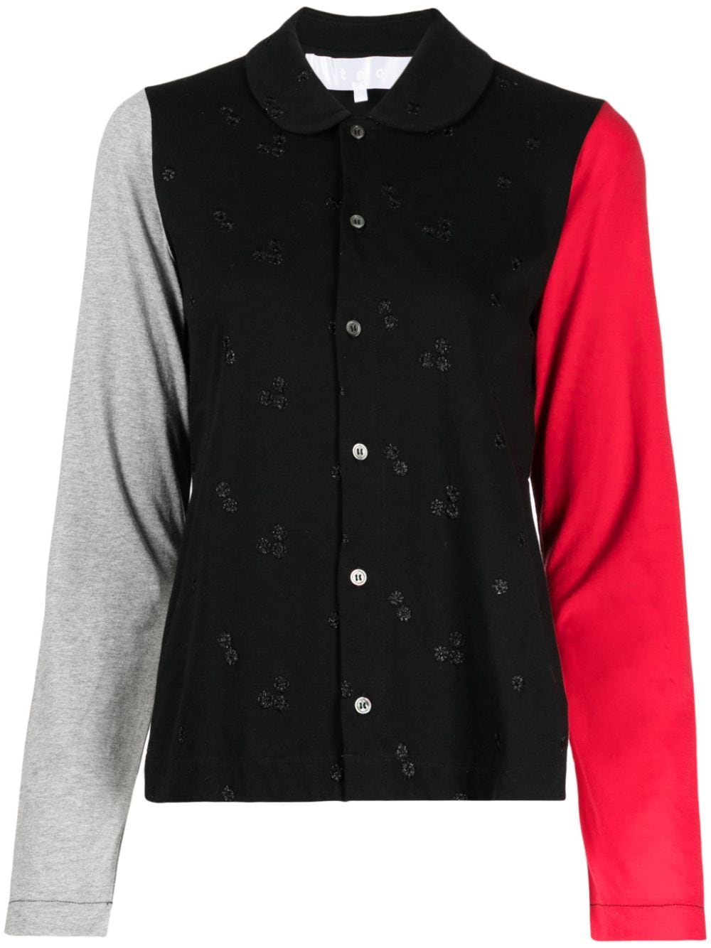 Comme Des Garçons Tao Buttoned Cotton Shirt In Black