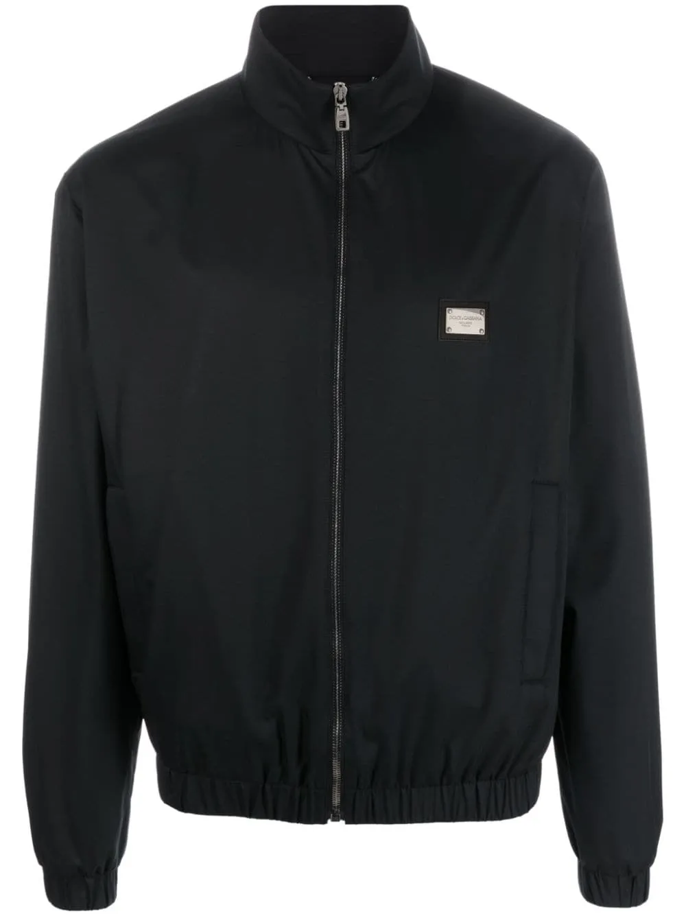 Dolce & Gabbana Logo-plaque Lightweight Jacket In Black