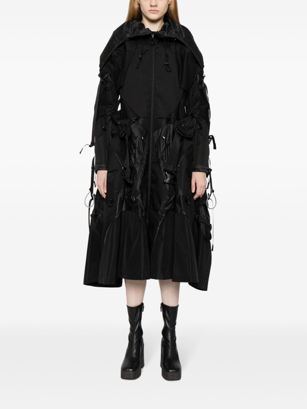 Image 2 of Junya Watanabe panelled-design zip-up coat