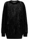Junya Watanabe open-knit wool jumper - Black