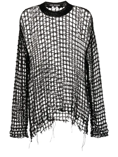 Junya Watanabe open-knit crew-neck jumper 